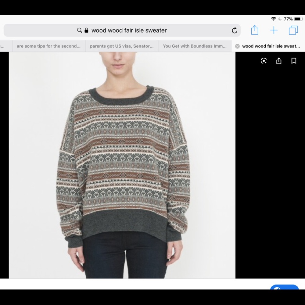 ISO Wood Wood fairisle sweater Urban Outfitters